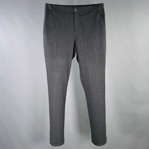 NOMINEE Size M Grey Navy Checkered Viscose Blend Drawstring Casual Pants